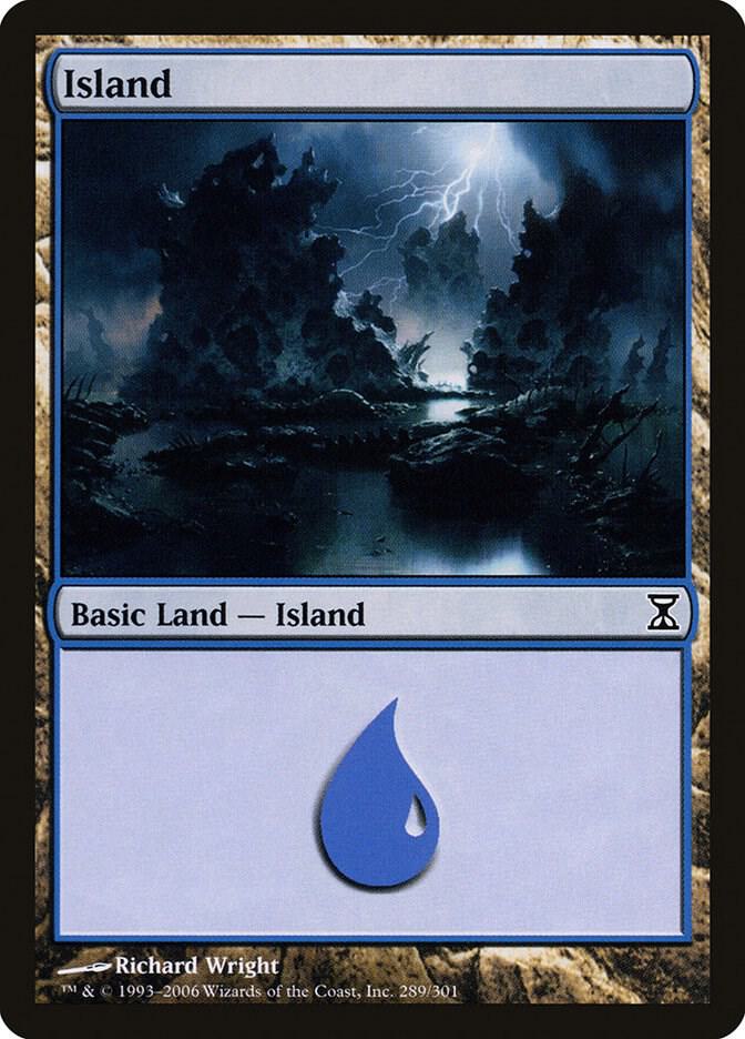 Island 289 card from Time Spiral