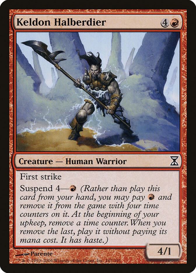 Keldon Halberdier 167 card from Time Spiral