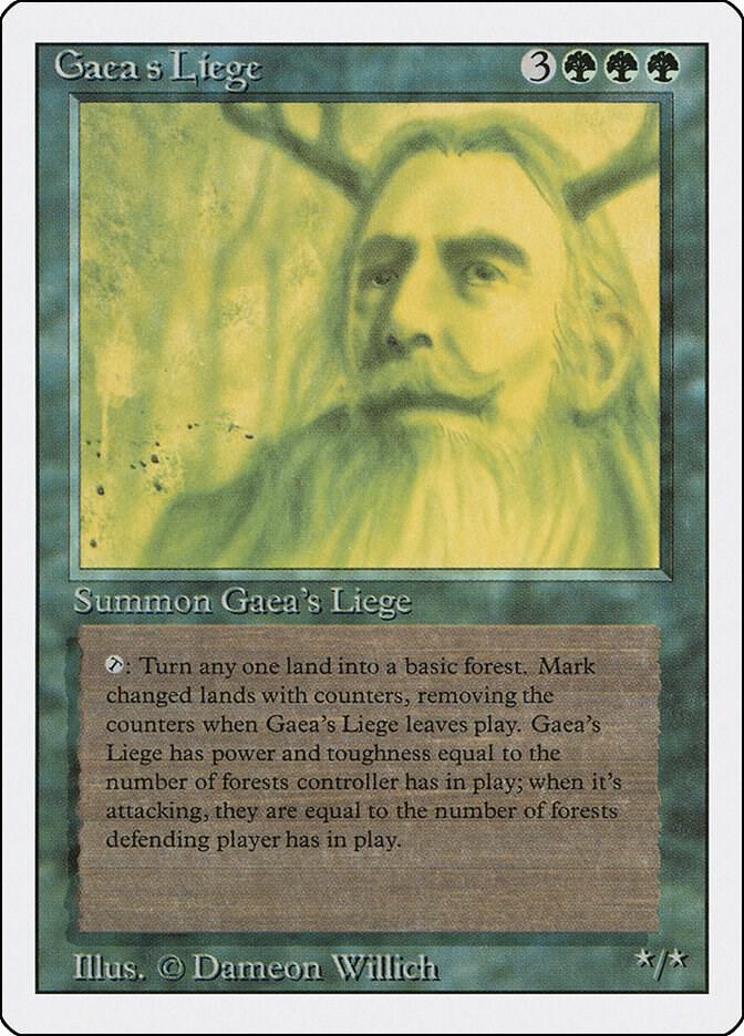 Gaea's Liege card from Revised Edition