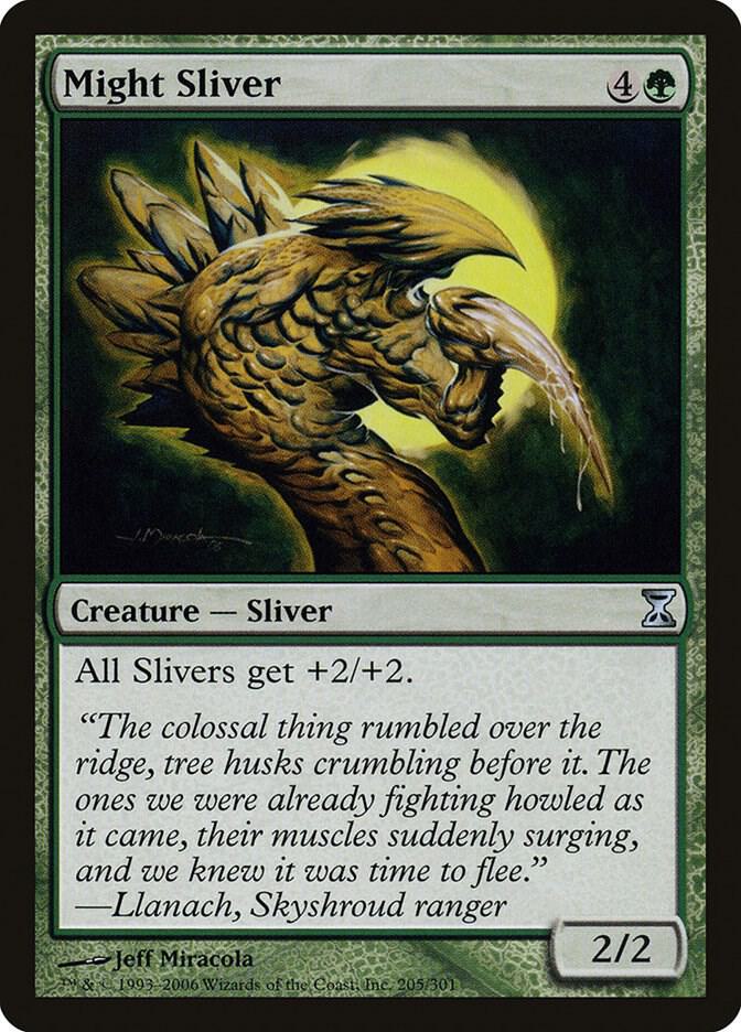 Might Sliver 205 card from Time Spiral