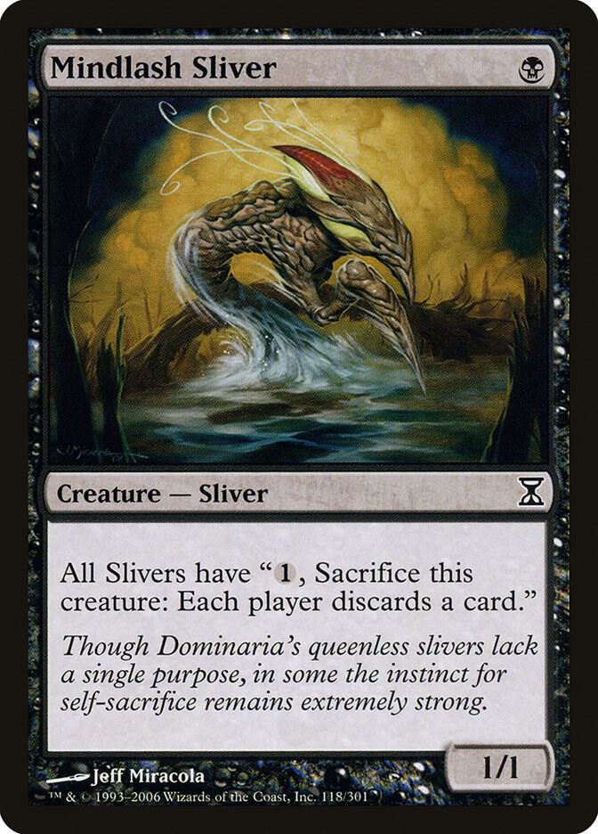 Mindlash Sliver 118 card from Time Spiral