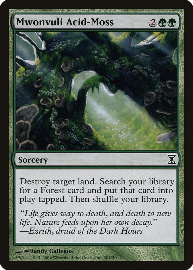 Mwonvuli Acid-Moss 207 card from Time Spiral