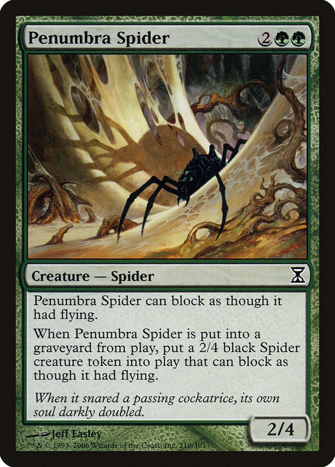 Penumbra Spider 210 card from Time Spiral