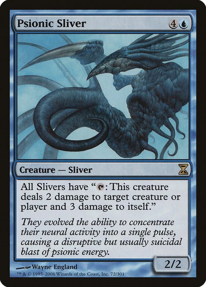 Psionic Sliver 72 card from Time Spiral