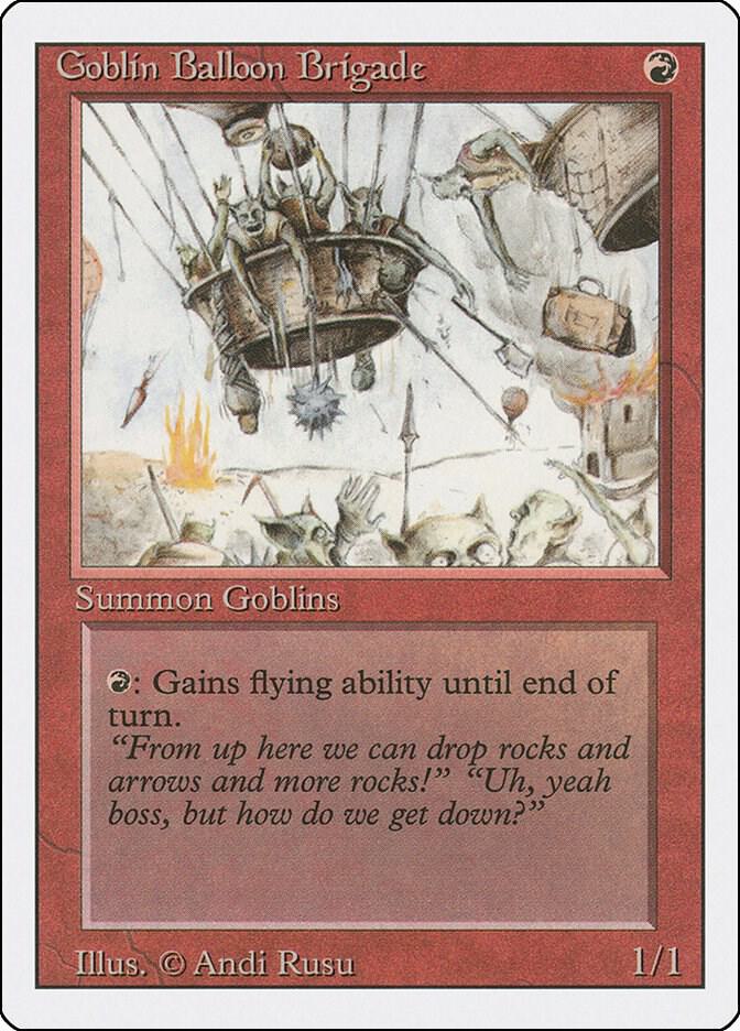 Goblin Balloon Brigade card from Revised Edition