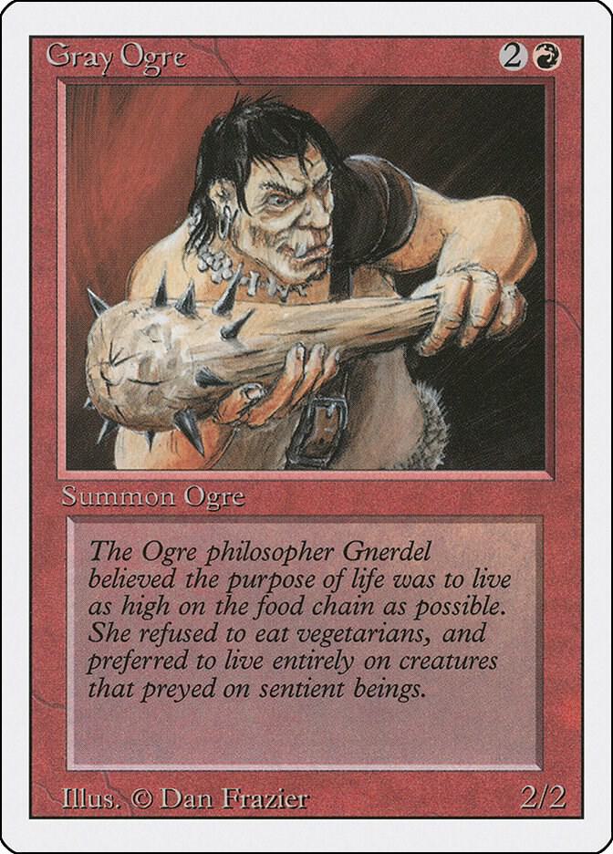 Gray Ogre card from Revised Edition