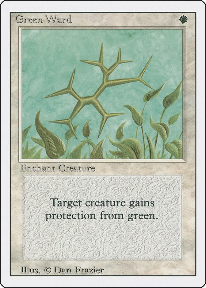 Green Ward card from Revised Edition