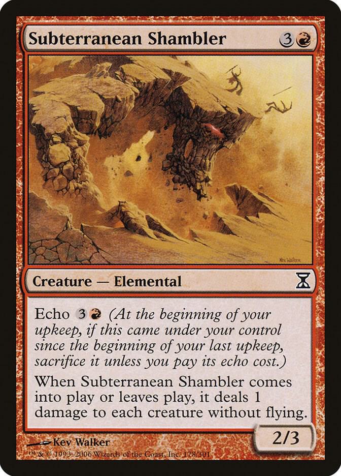 Subterranean Shambler 178 card from Time Spiral