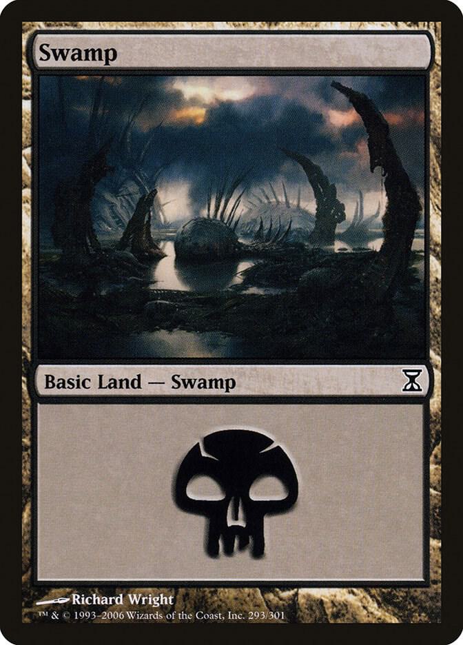Swamp 293 card from Time Spiral