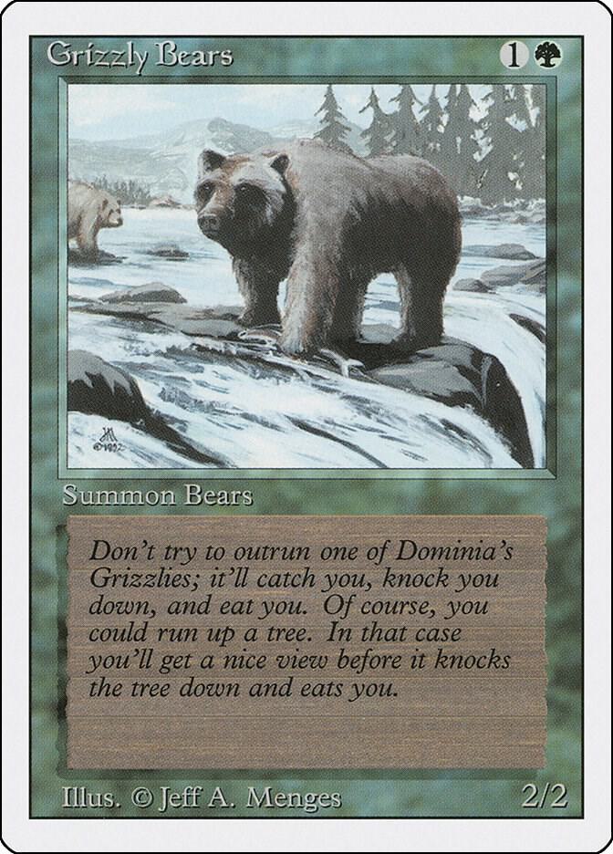 Grizzly Bears card from Revised Edition