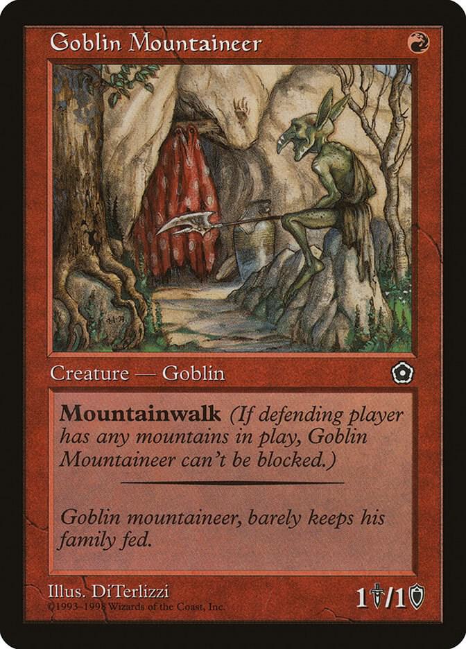 Goblin Mountaineer card from Portal Second Age