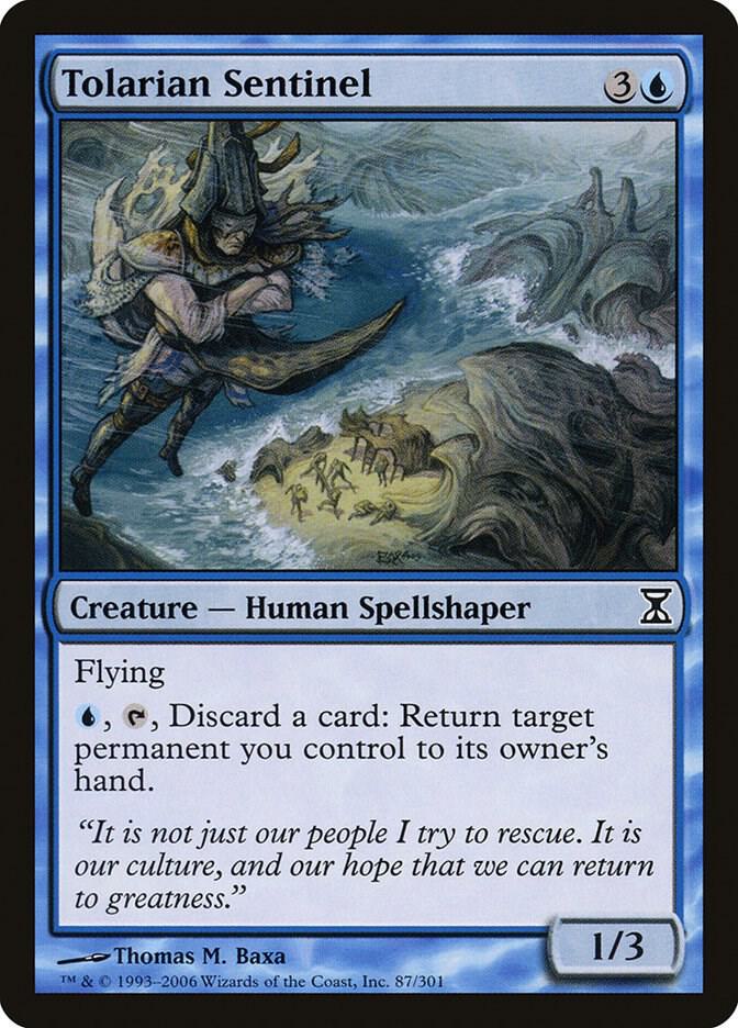 Tolarian Sentinel 87 card from Time Spiral