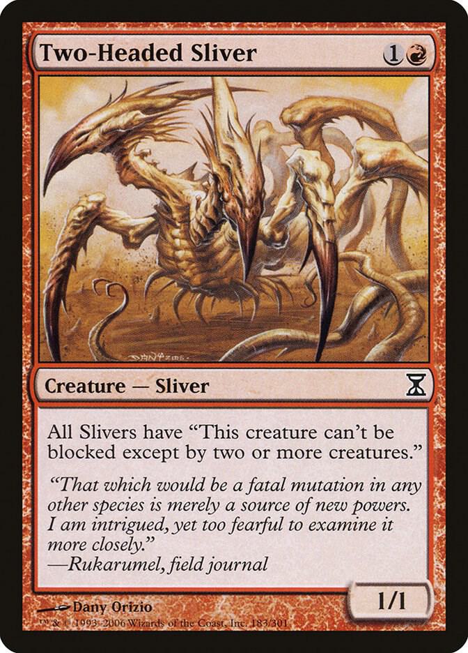 Two-Headed Sliver 183 card from Time Spiral