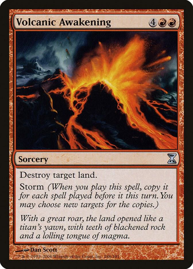 Volcanic Awakening 186 card from Time Spiral