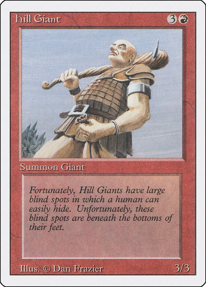 Hill Giant card from Revised Edition