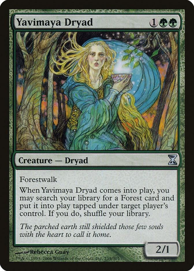 Yavimaya Dryad 235 card from Time Spiral