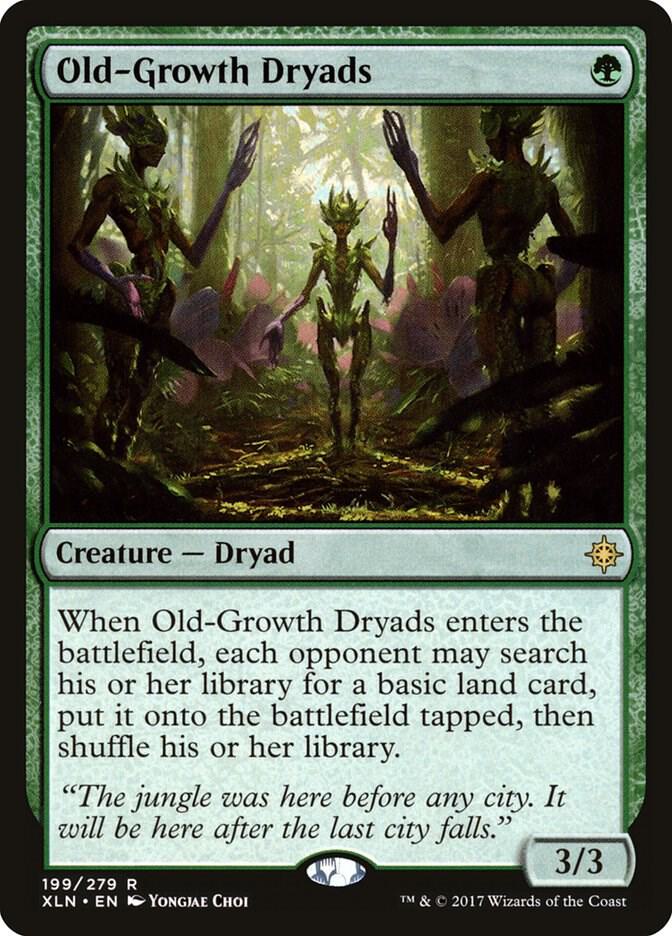 Old-Growth Dryads 199 card from Ixalan