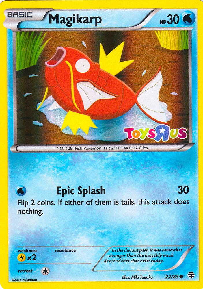 Magikarp - 22/83 (Toys R Us Promo) 022/083 card from Miscellaneous Cards & Products