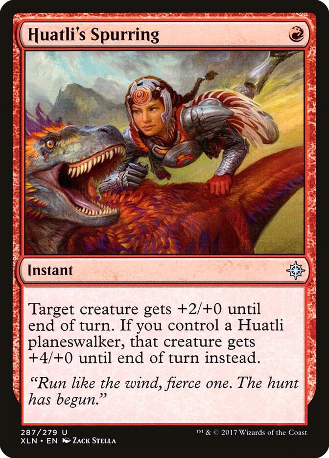 Huatli's Spurring 287 card from Ixalan