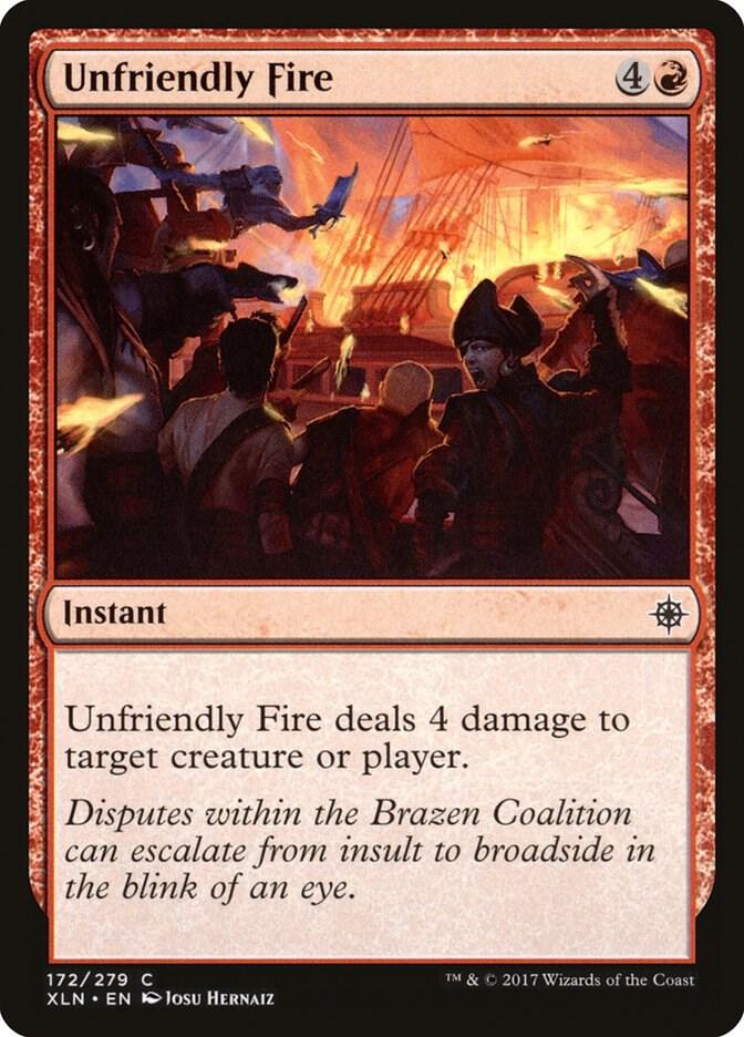 Unfriendly Fire 172 card from Ixalan