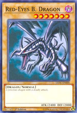 Red-Eyes B. Dragon LEDU-EN000 card from Legendary Duelists