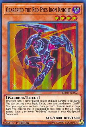 Gearfried the Red-Eyes Iron Knight LEDU-EN002 card from Legendary Duelists
