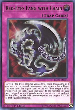 Red-Eyes Fang with Chain LEDU-EN004 card from Legendary Duelists