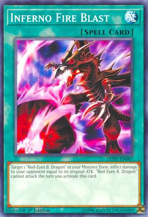 Inferno Fire Blast LEDU-EN007 card from Legendary Duelists