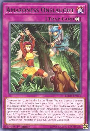 Amazoness Onslaught LEDU-EN011 card from Legendary Duelists