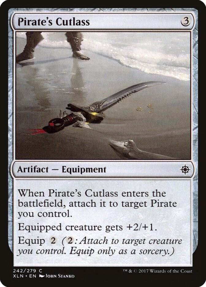 Pirate's Cutlass 242 card from Ixalan