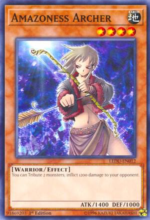 Amazoness Archer LEDU-EN012 card from Legendary Duelists