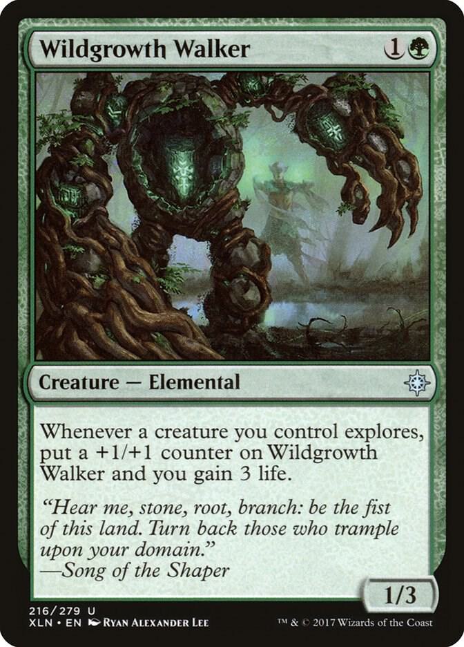 Wildgrowth Walker 216 card from Ixalan