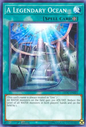 A Legendary Ocean LEDU-EN021 card from Legendary Duelists