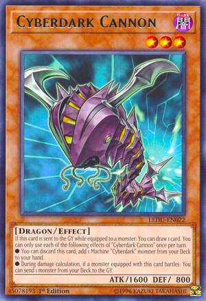 Cyberdark Cannon LEDU-EN022 card from Legendary Duelists