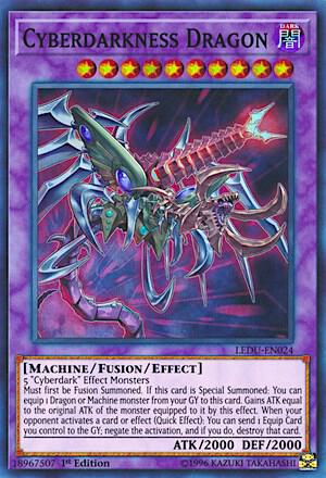 Cyberdarkness Dragon LEDU-EN024 card from Legendary Duelists