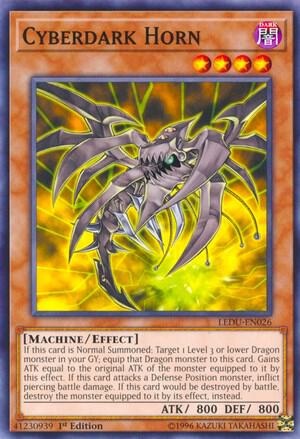 Cyberdark Horn LEDU-EN026 card from Legendary Duelists