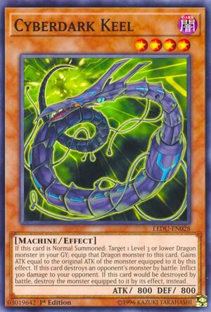 Cyberdark Keel LEDU-EN028 card from Legendary Duelists