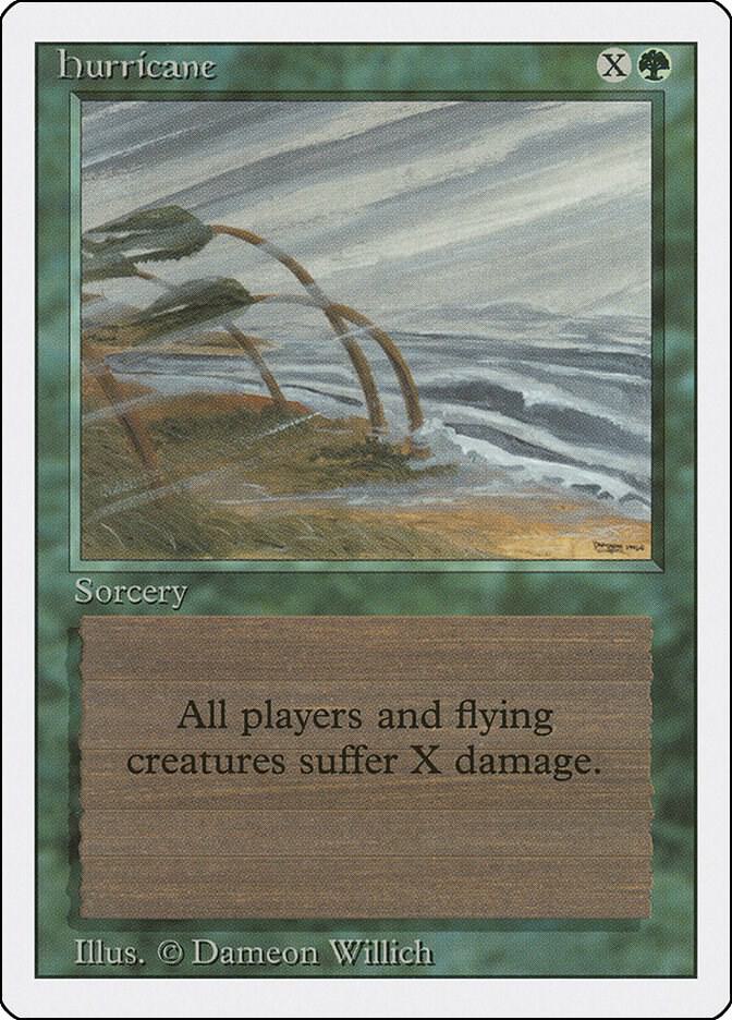 Hurricane card from Revised Edition