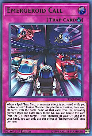 Emergeroid Call LEDU-EN032 card from Legendary Duelists