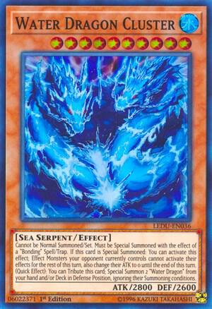Water Dragon Cluster LEDU-EN036 card from Legendary Duelists