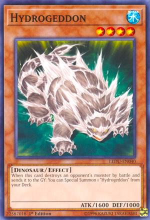 Hydrogeddon LEDU-EN040 card from Legendary Duelists