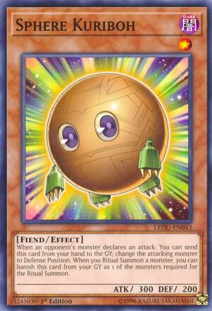 Sphere Kuriboh LEDU-EN043 card from Legendary Duelists