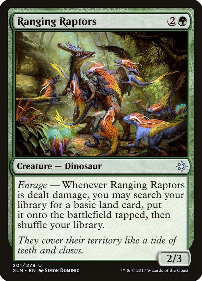 Ranging Raptors 201 card from Ixalan