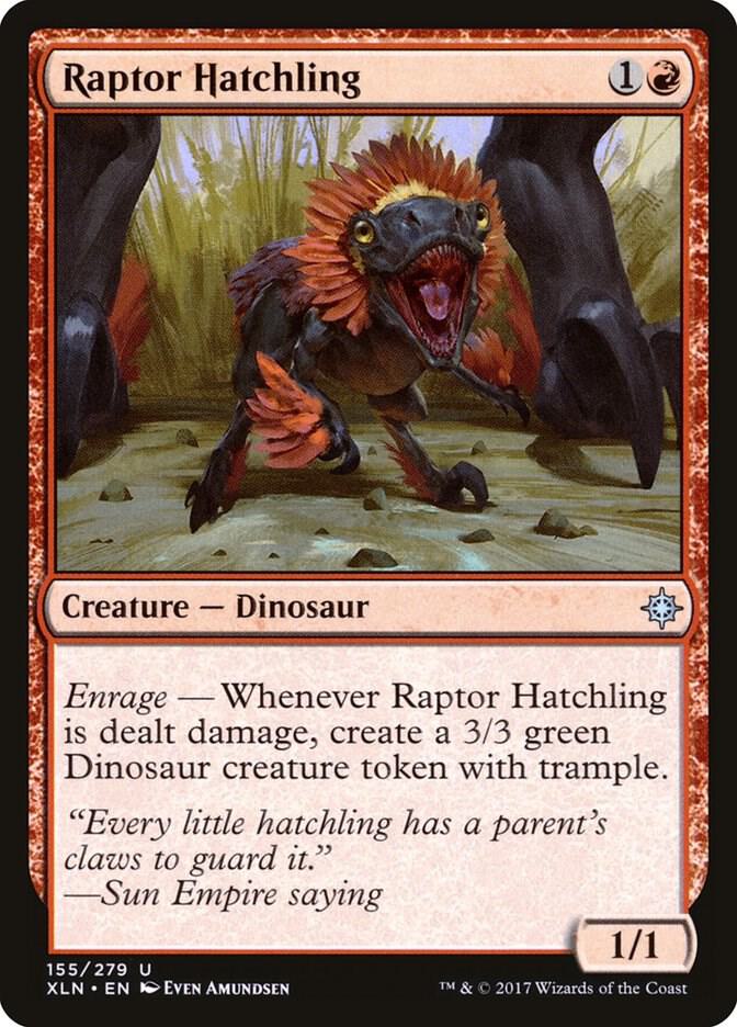 Raptor Hatchling 155 card from Ixalan