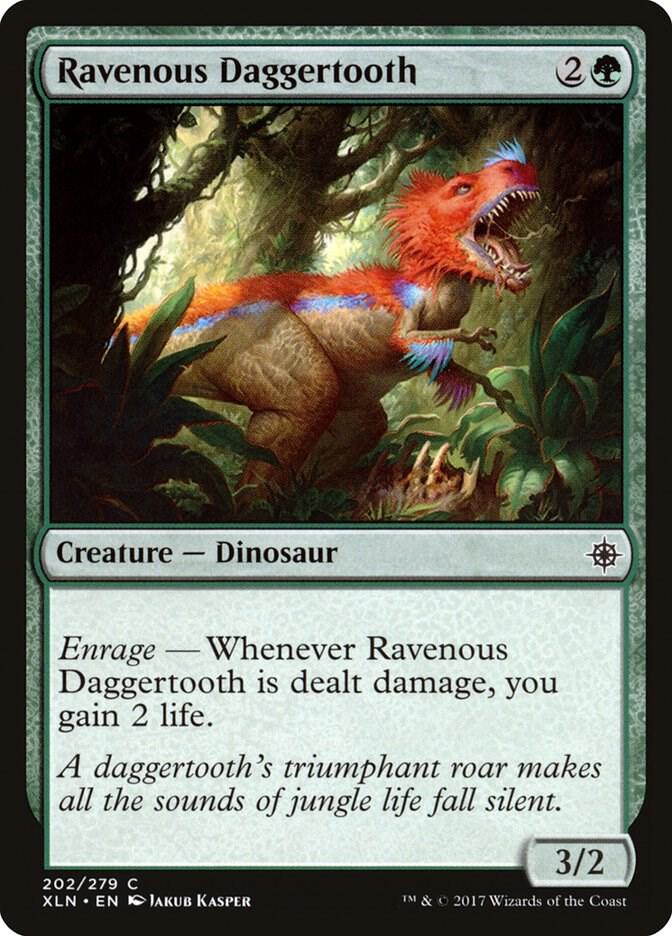 Ravenous Daggertooth 202 card from Ixalan