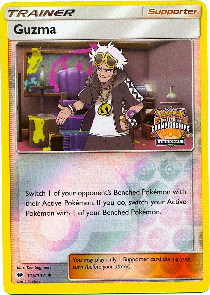 Guzma (Regional Championships) 115/147 card from League & Championship Cards