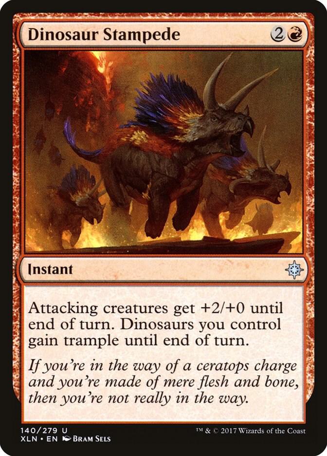 Dinosaur Stampede 140 card from Ixalan