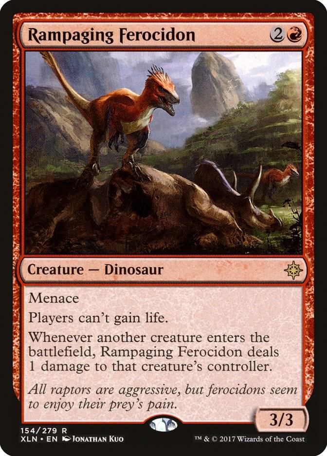 Rampaging Ferocidon 154 card from Ixalan