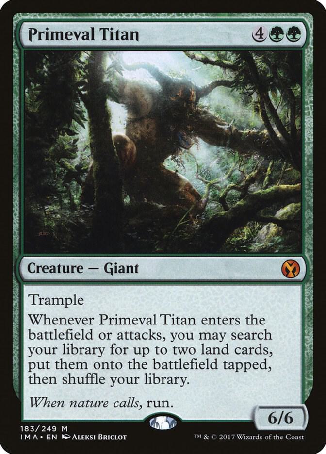 Primeval Titan 183 card from Iconic Masters