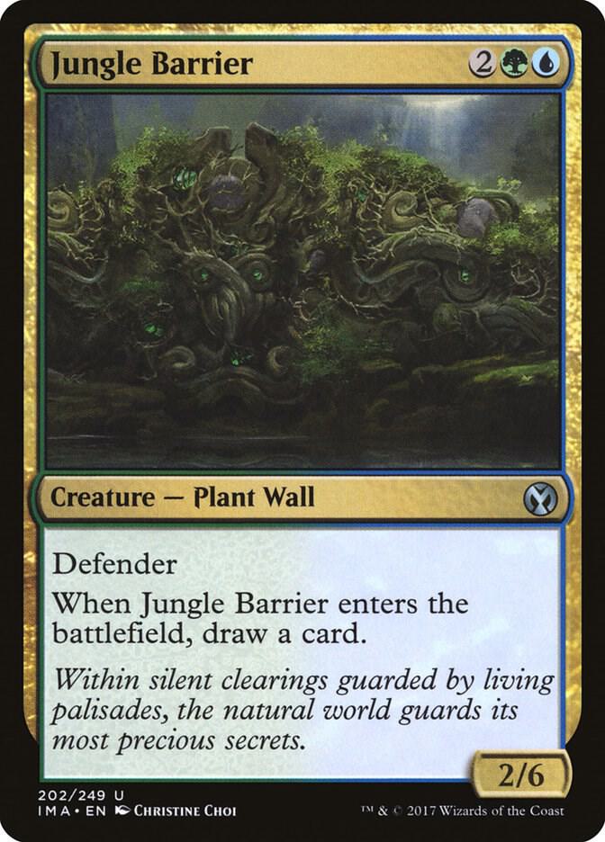 Jungle Barrier 202 card from Iconic Masters